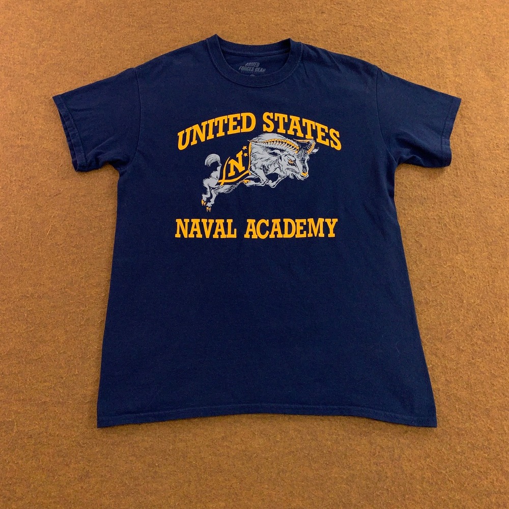 Armed Forces Gear Mens Medium Blue US Naval Academy Goat Graphic T-Shirt